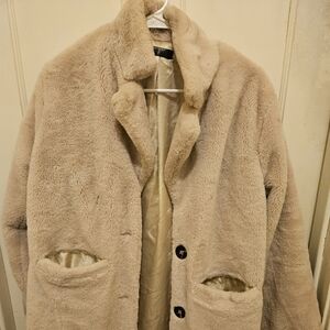 Elegant Tan Teddy Jacket for Women